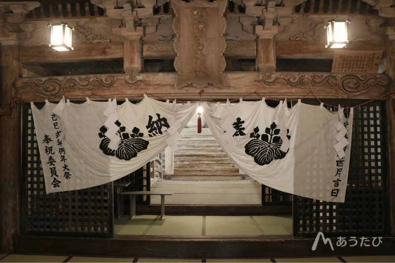 Interior of the shrine’s main hall
