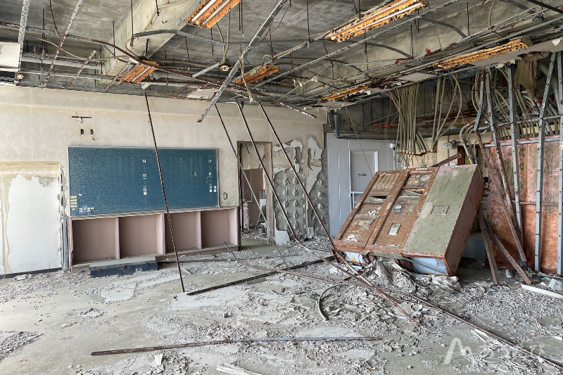 Ukedo Elementary School after the 2011 tsunami in Fukushima