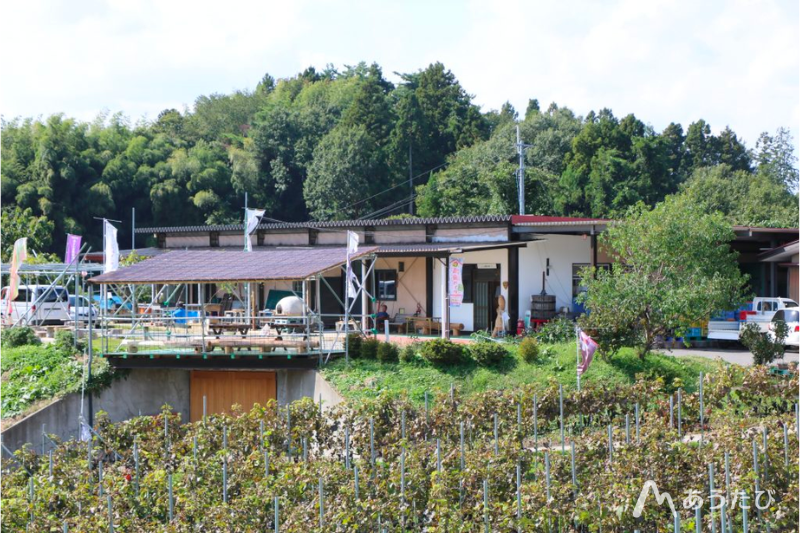Exterior view of a winery in rural Fukushima