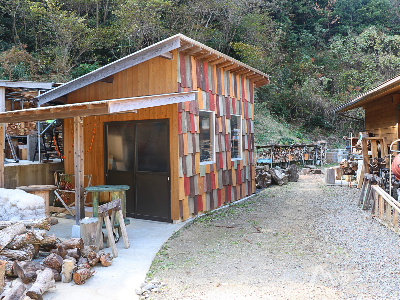 Half-built house renovated by Keiko Oishi and her family